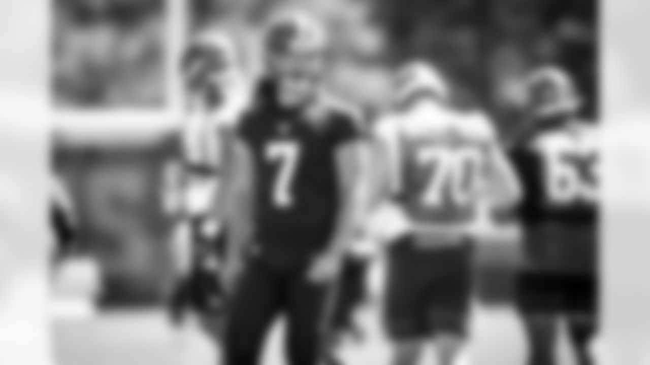Punter Jamie Gillan (7) during the fifth day of training camp on August 2, 2021.