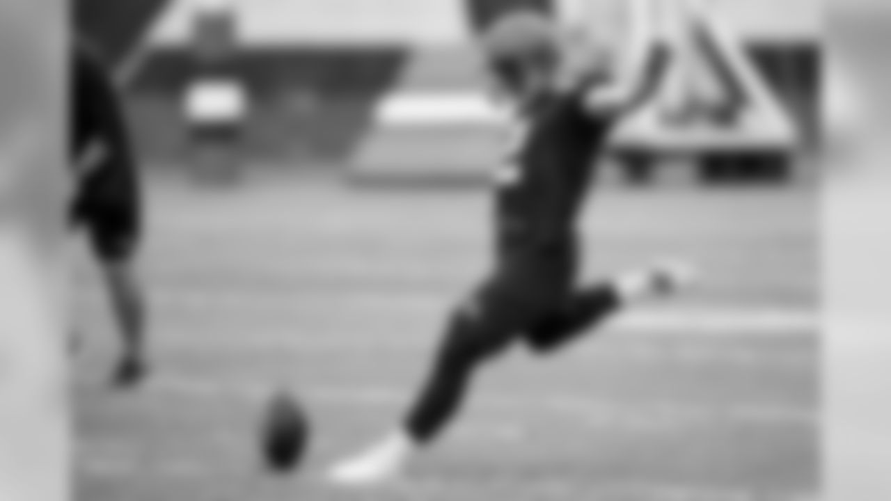 Kicker Austin Seibert (2) during the ninth practice of OTAs on May 30, 2019.