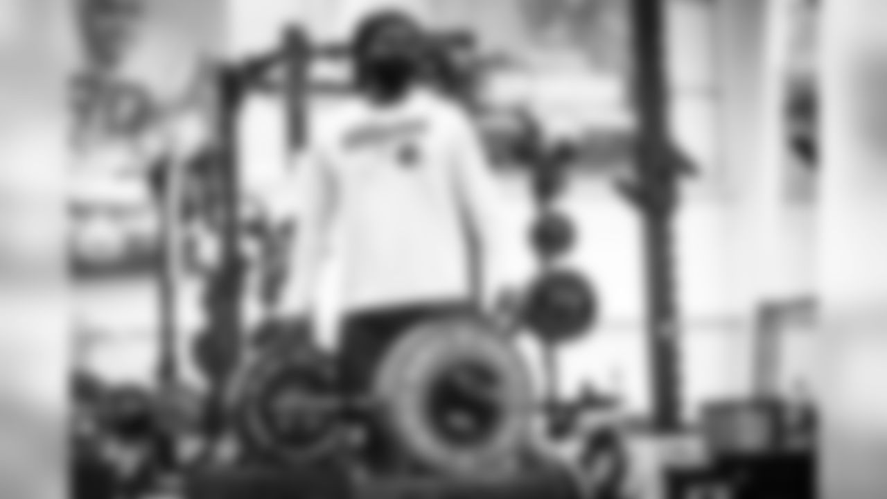 Defensive end Chad Thomas (92) during workouts on August 4, 2020