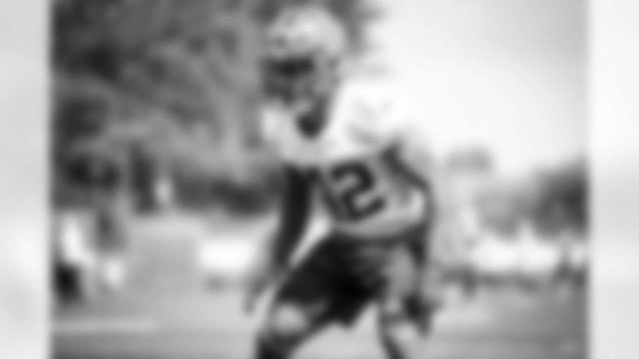 Linebacker Tony Fields II (42) during a quarterback/rookie practice on July 25, 2021.