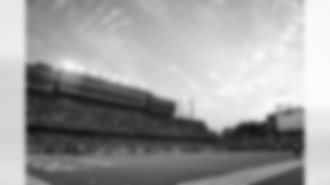 The stadium during the Hall of Fame Game between the New York Jets and Cleveland Browns on August 3, 2023 at Tom Benson Hall of Fame Stadium.