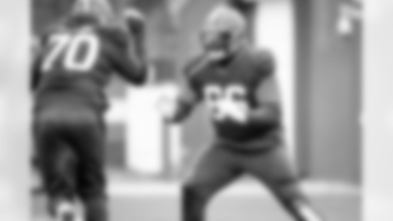 Offensive tackle James Hudson III (66) during practice on December 8, 2021.