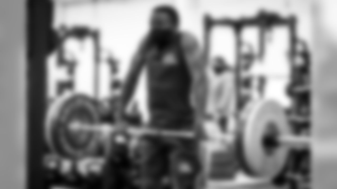 Wide receiver JoJo Natson (19) during workouts on August 4, 2020