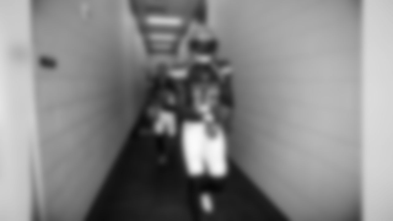 Wide Receiver Ishmael Hyman (16) leaves the locker room before the Browns vs. Colts preseason game.