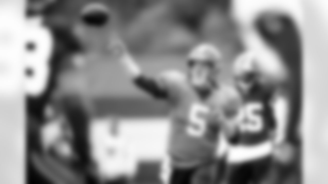Quarterback Case Keenum (5) during practice on October 27, 2021.