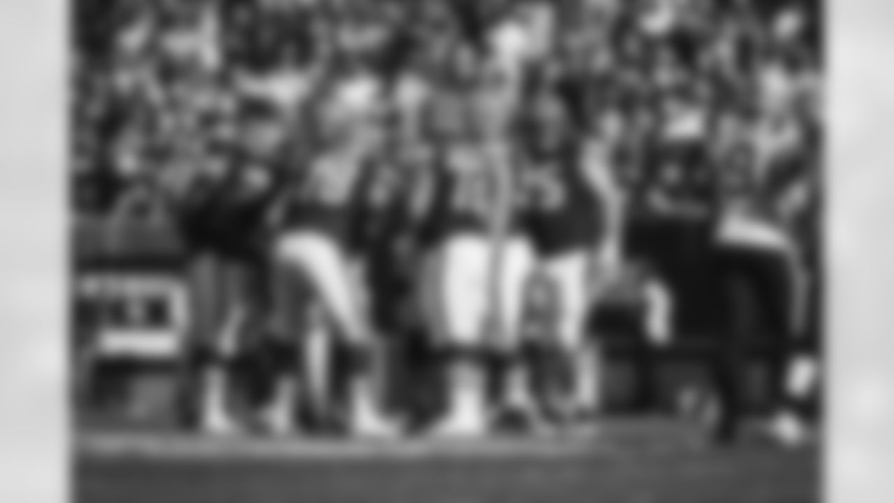The offense during a NFL football game between the New England Patriots and Cleveland Browns on October 16, 2022 at FirstEnergy Stadium.