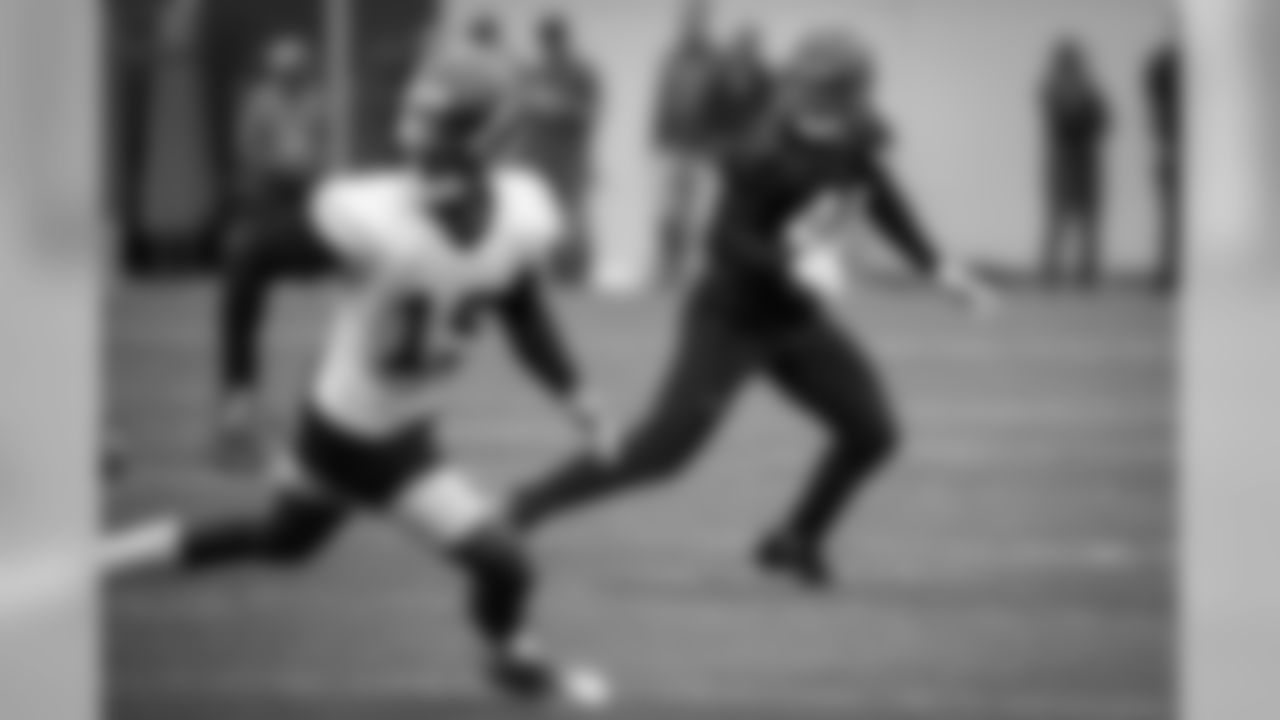 Safety Tigie Sankoh (40) during the fifth practice of OTAs on May 22, 2019.