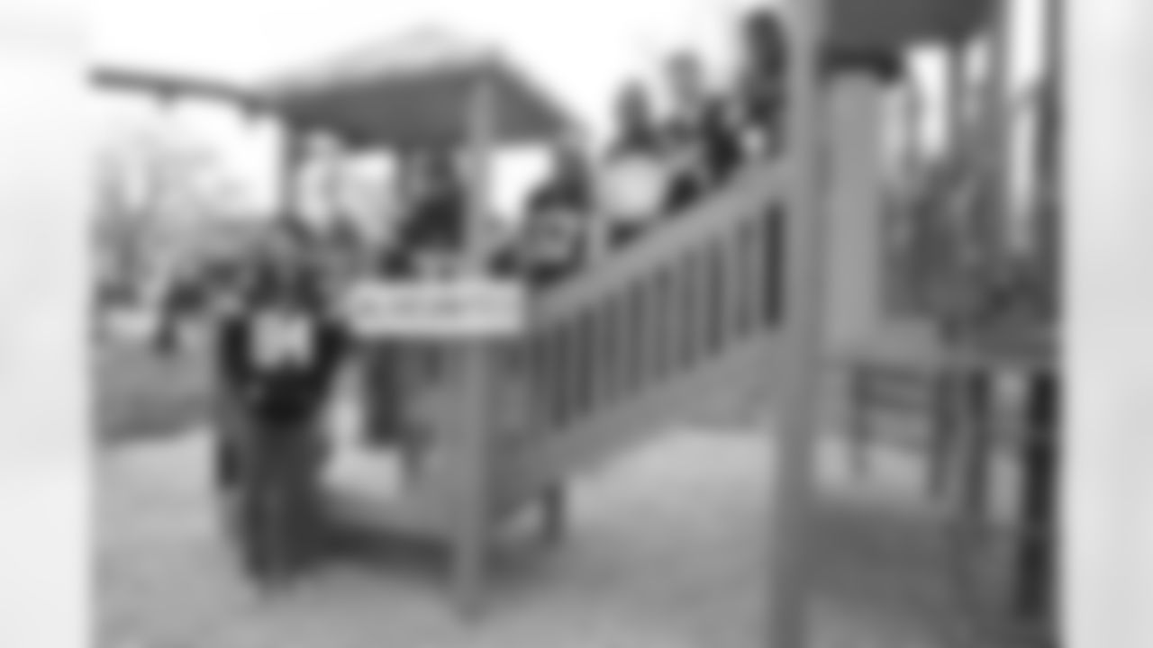 Browns Help Build a Playground