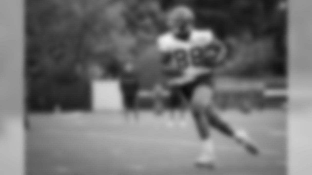 Tight end Demetrius Harris (88) during the fifth practice of OTAs on May 22, 2019.