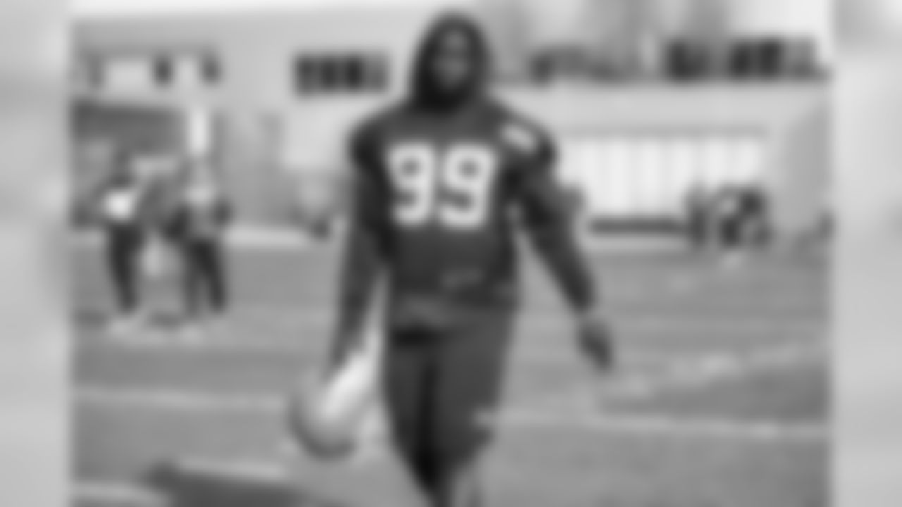 Defensive tackle Devaroe Lawrence (99) during practice on October 21, 2019