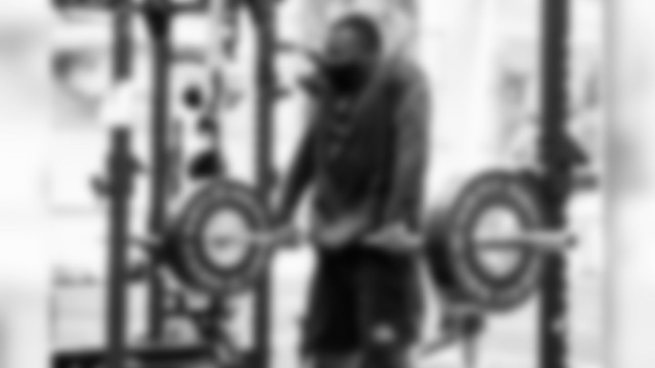 Linebacker Jacob Phillips (50) during workouts on July 30, 2020