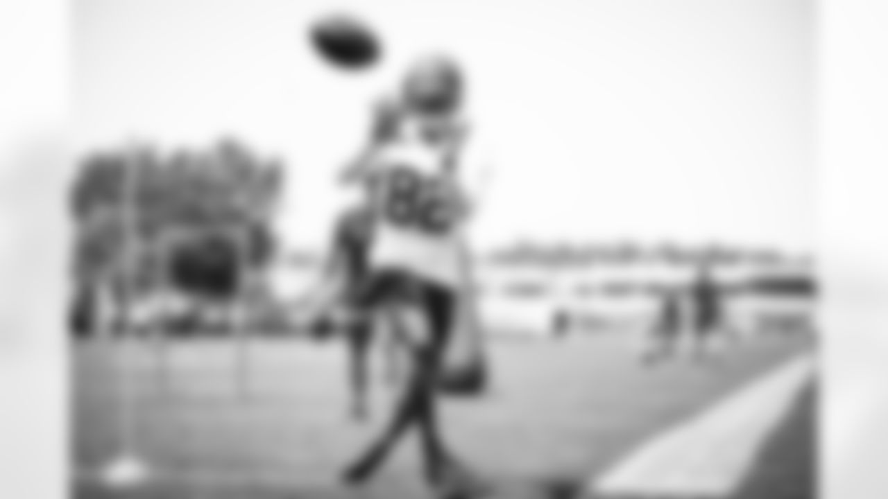 Wide receiver Rashard Higgins (82) during the first day of training camp on July 28, 2021.