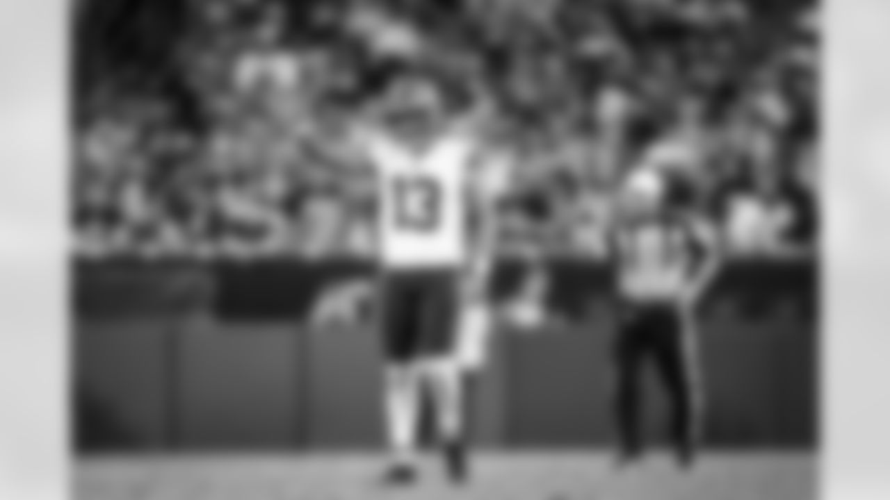 Punter Corey Bojorquez (13) during a preseason NFL football game between the Washington Commanders and Cleveland Browns on August 11, 2023 at Cleveland Browns Stadium.