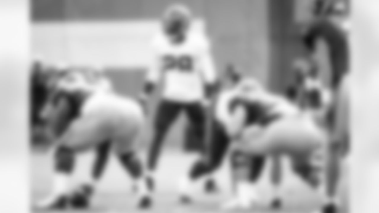 Linebacker Jeremiah Owusu-Koramoah (28) during the first day of joint practices with the New York Giants on August 19, 2021.