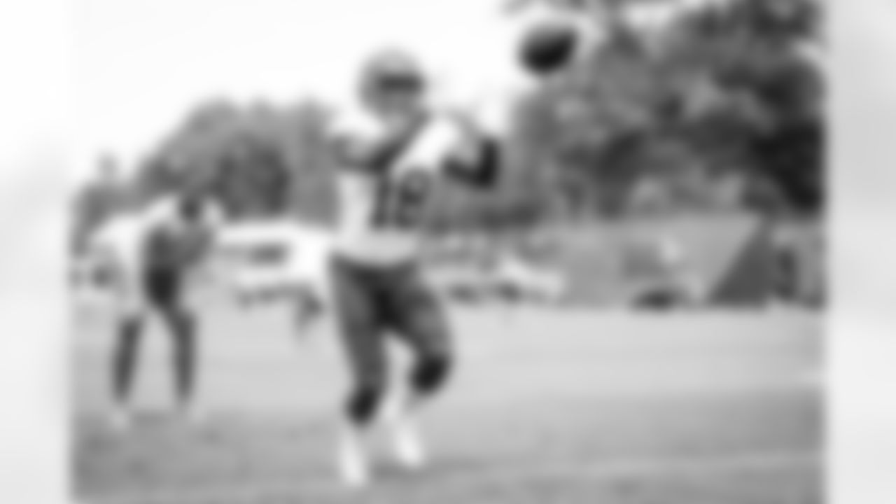 Wide receiver Johnnie Dixon (18) during the first day of joint practices with the New York Giants on August 19, 2021.