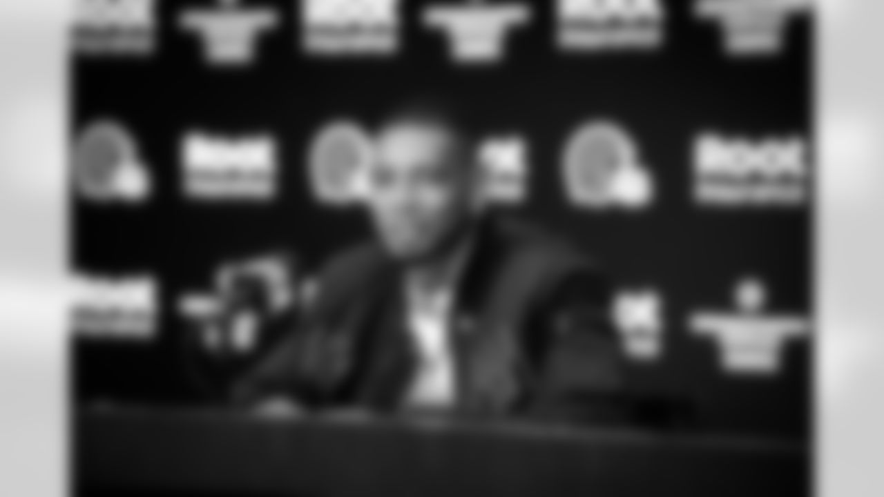 Joe Haden Retirement Press Conference in the Dino Lucarelli Media Center at CrossCountry Mortgage Campus on October 29, 2022.