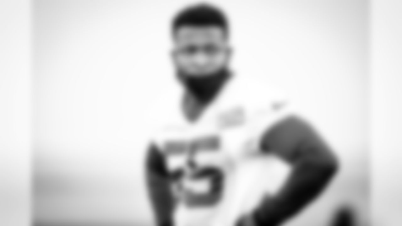 Linebacker Tae Davis (55) during workouts on August 4, 2020