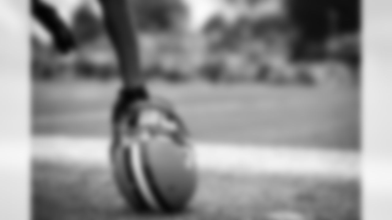 A helmet during the eleventh day of training camp at CrossCountry Mortgage Campus on August 9, 2022.
