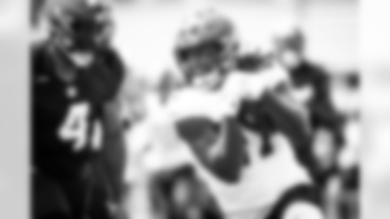 Running Back Kareem Hunt (27) during the third day of training camp on July 30, 2021.