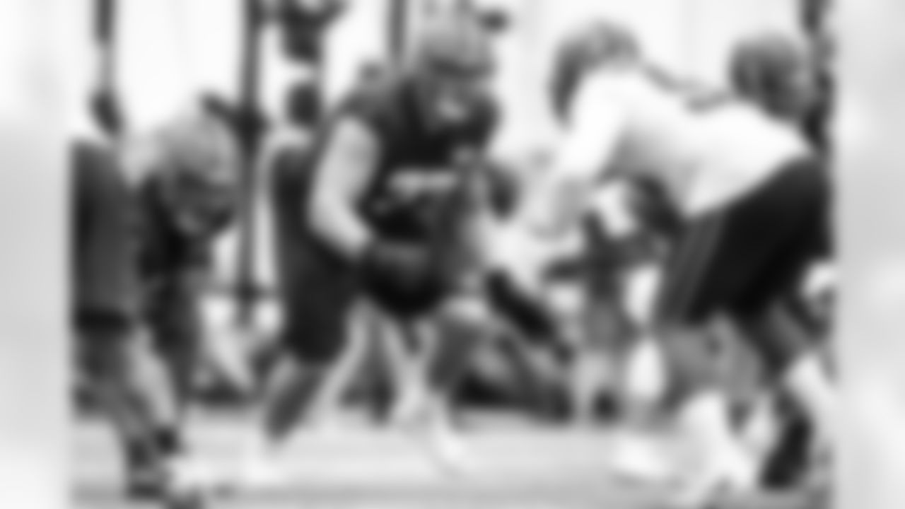 Offensive guard Wyatt Teller (77) during practice on September 7, 2020