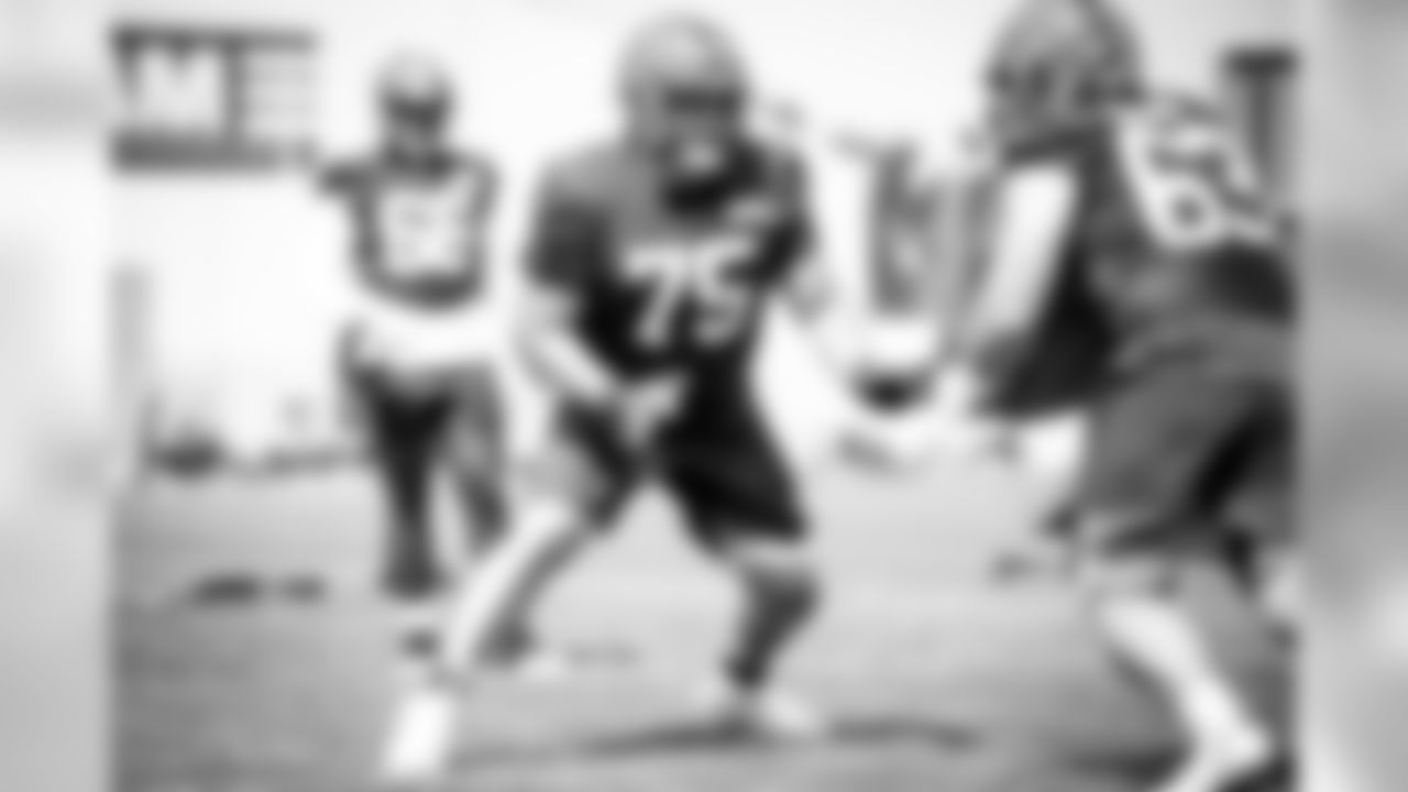 Offensive guard Joel Bitonio (75) during practice on August 14, 2020