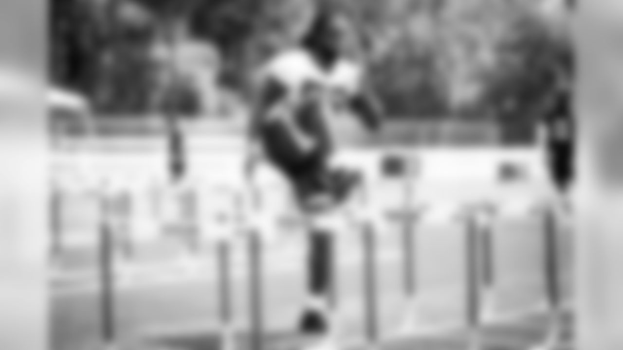 Linebacker Solomon Ajayi (58) during workouts on July 31, 2020