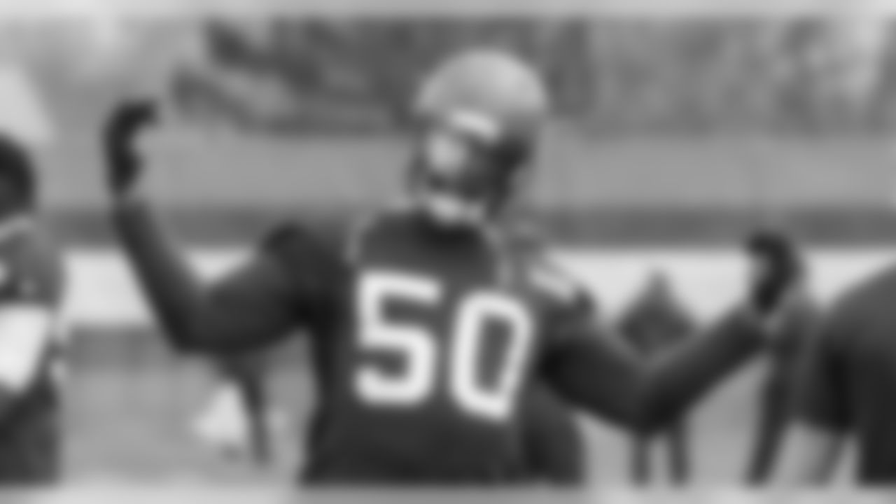 Browns defensive end Chris Smith poses for the camera during minicamp practice Wednesday in Berea.