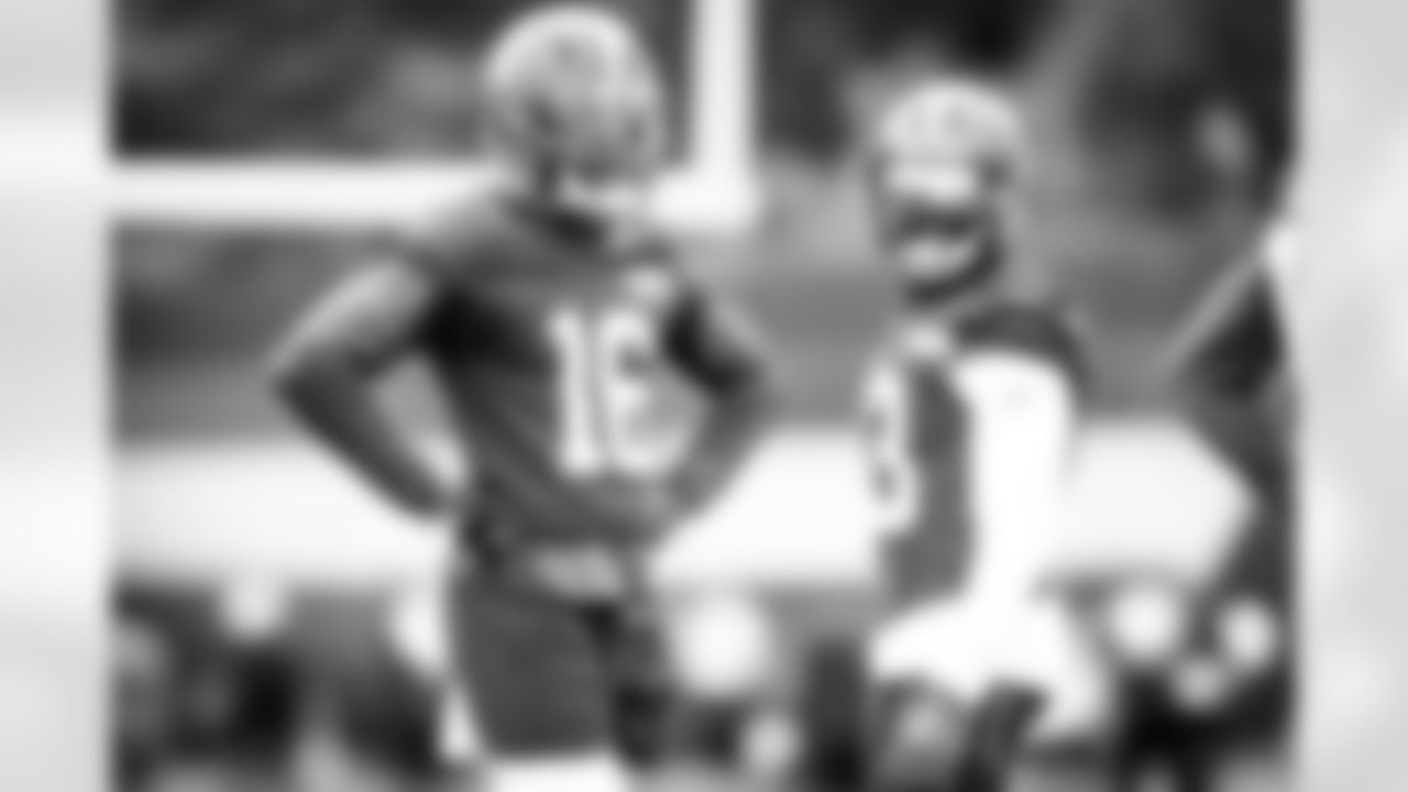 Wide receiver J'Mon Moore (16) during practice on September 2, 2020