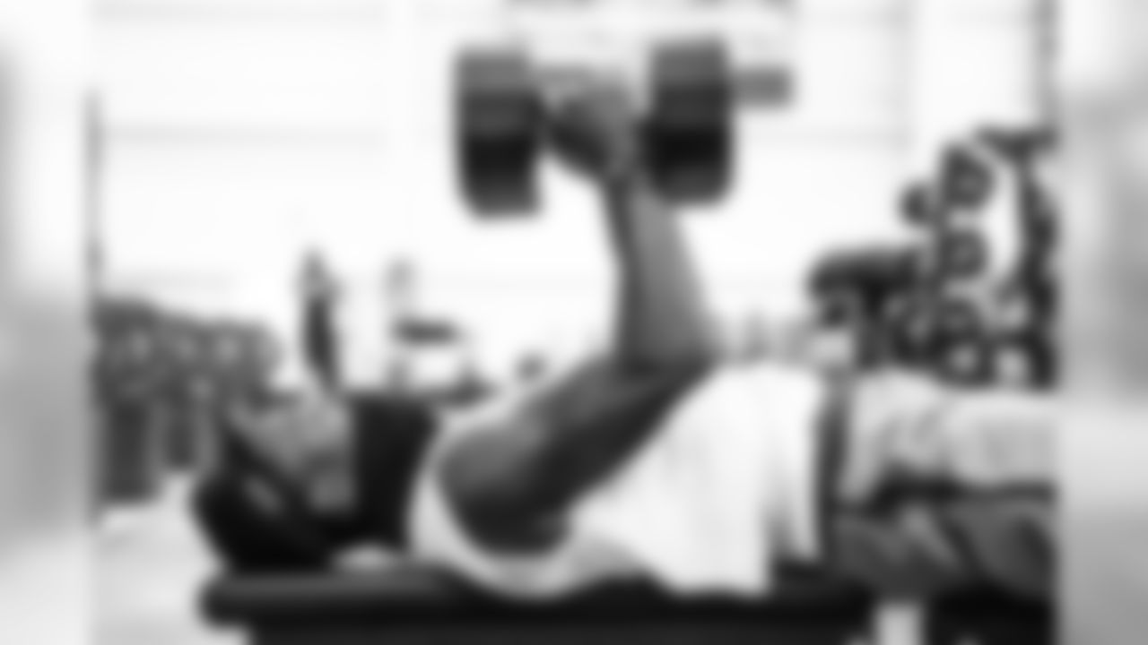 Wide receiver Jarvis Landry (80) during workouts on August 11, 2020