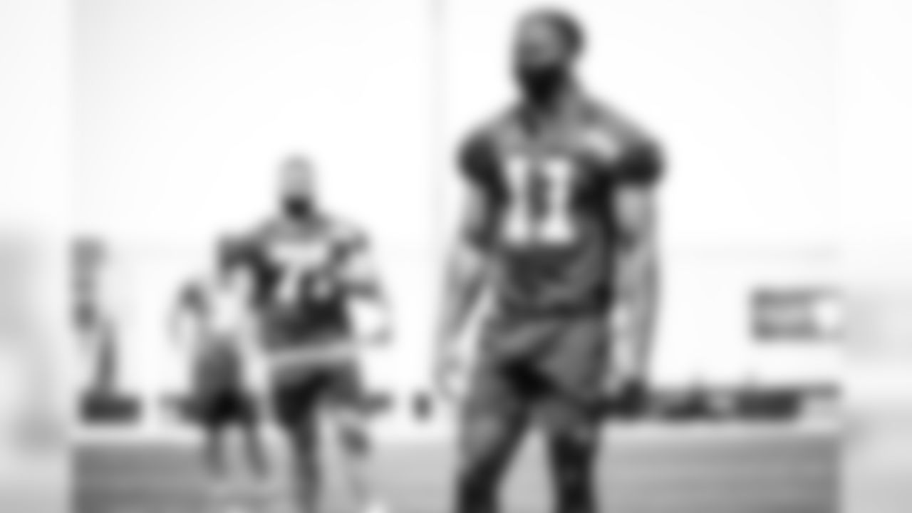 Wide receiver Donovan Peoples-Jones (11) during workouts on July 31, 2020