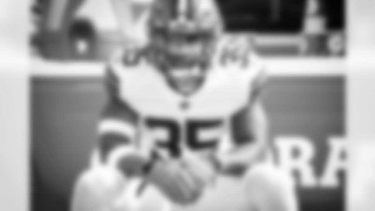 Safety Jovante Moffatt (35) before a NFL football game between the Cleveland Browns and Jacksonville Jaguars on November 29, 2020 at TIAA Bank Field. The Browns won 27-25.
