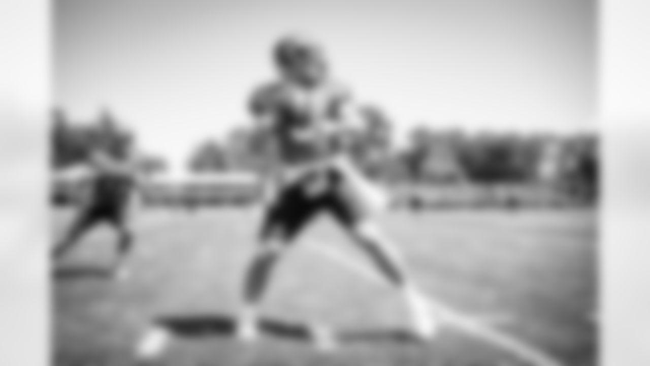 Quarterback Baker Mayfield (6) during the seventh day of training camp on August 4, 2021.