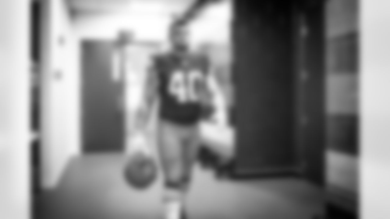Fullback Johnny Stanton (40) before a NFL football game between the Denver Broncos and Cleveland Browns on Thursday Night Football on October 21, 2021 at FirstEnergy Stadium. The Browns won 17-14.