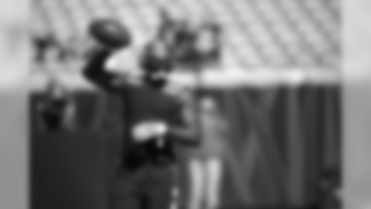Oakland Raiders strong safety Karl Joseph (42) warms up before an NFL football game against the Jacksonville Jaguars in Jacksonville, Fla., Sunday, Oct. 23, 2016. (AP Photo/Phelan M. Ebenhack)