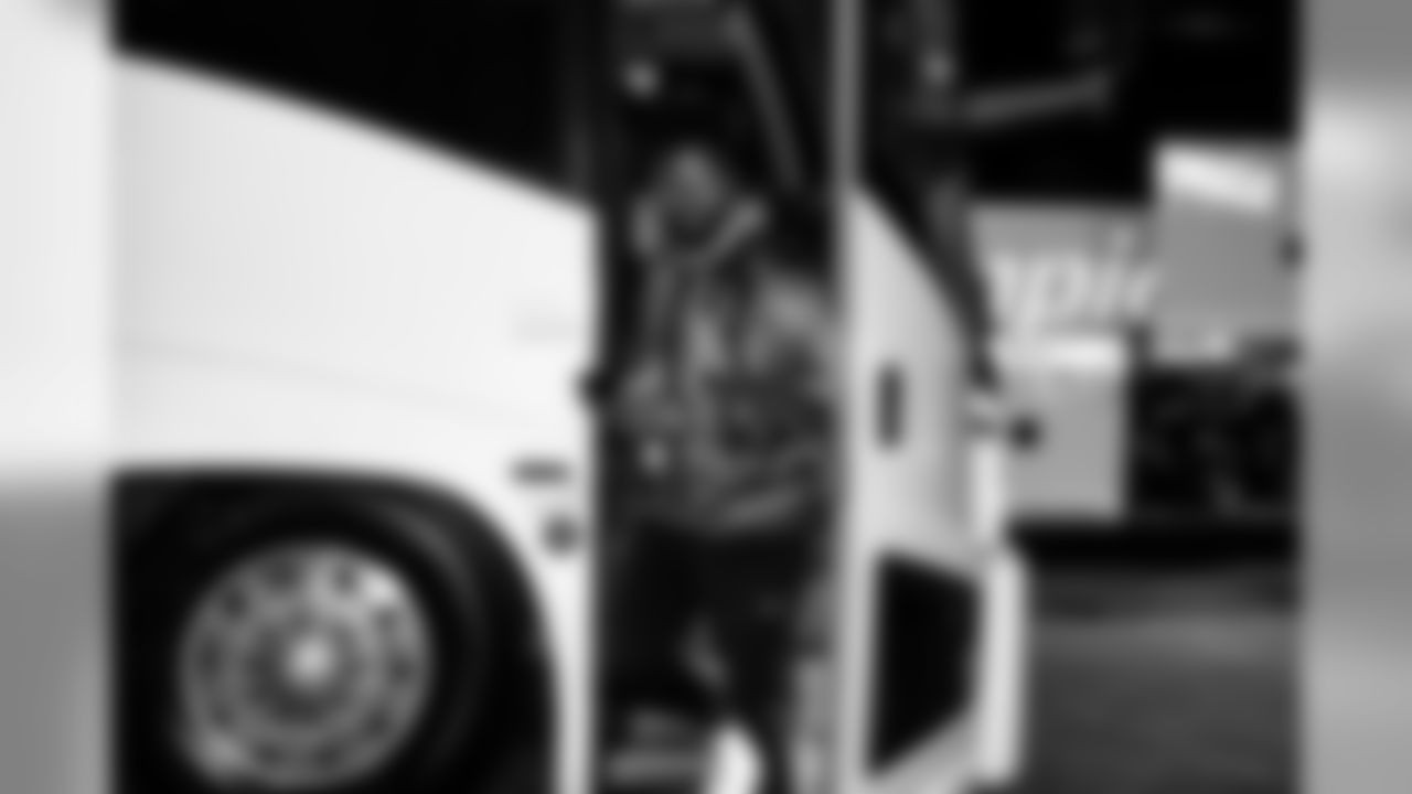 Wide receiver Jarvis Landry (80) arrives for the Browns vs. Colts preseason game.