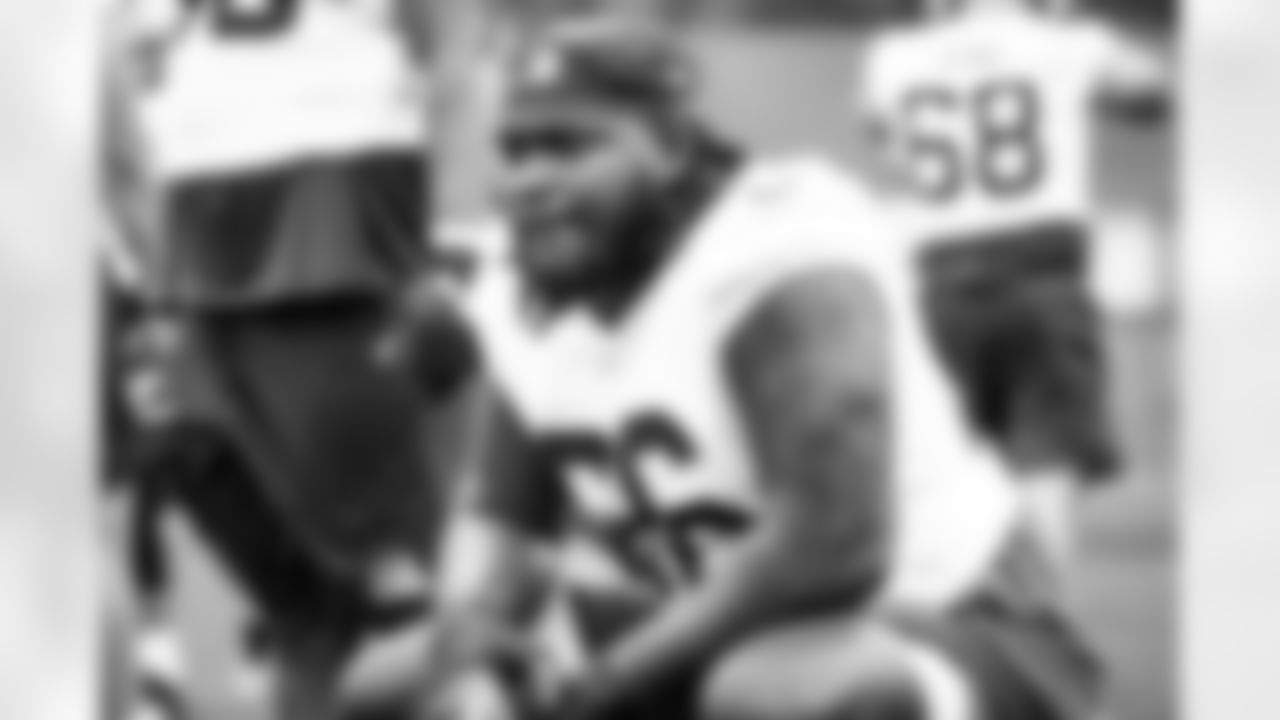 Offensive tackle James Hudson III (66) during the second day of training camp on July 29, 2021.