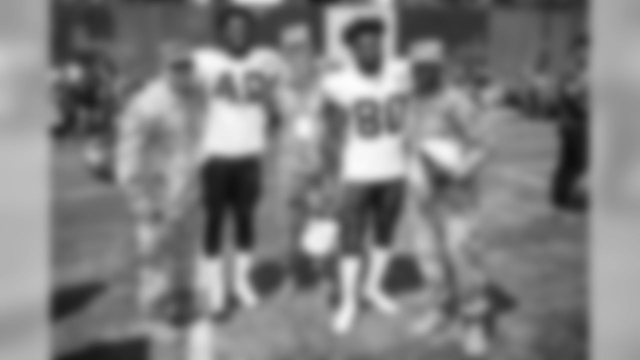 Tight end Mik'Quan Deane (48) and Wide receiver Jarvis Landry (80) during the eleventh day of training camp on August 5, 2019.