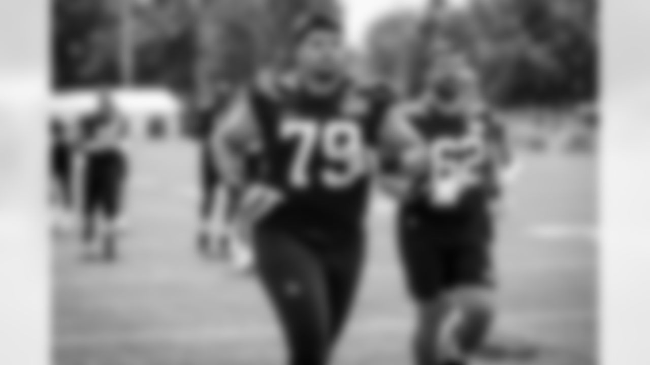 Offensive tackle Drew Forbes (79) during the second day of training camp at CrossCountry Mortgage Campus on July 28, 2022.