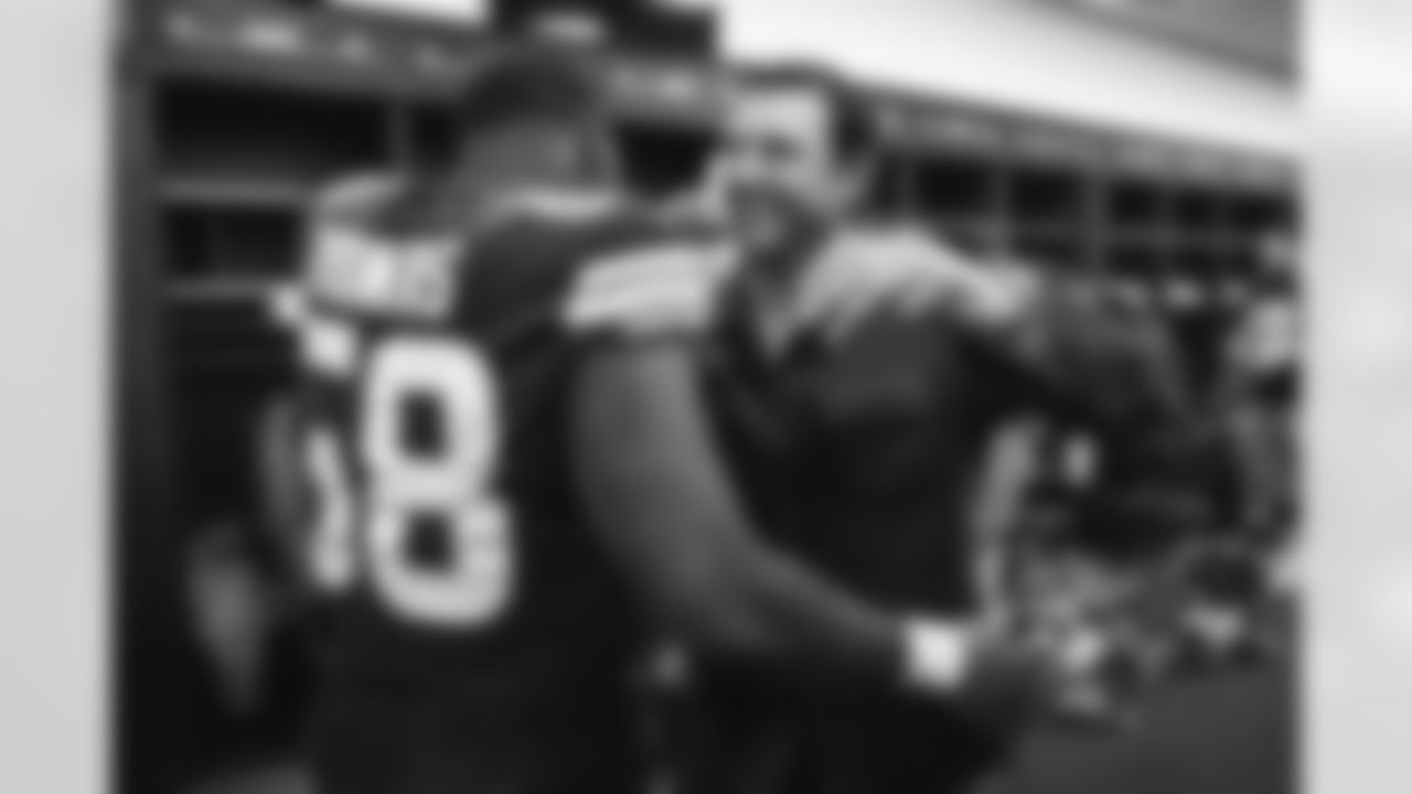 The Browns celebrate after a win over the Cincinnati Bengals on Monday Night Football on October 31, 2022 at FirstEnergy Stadium.