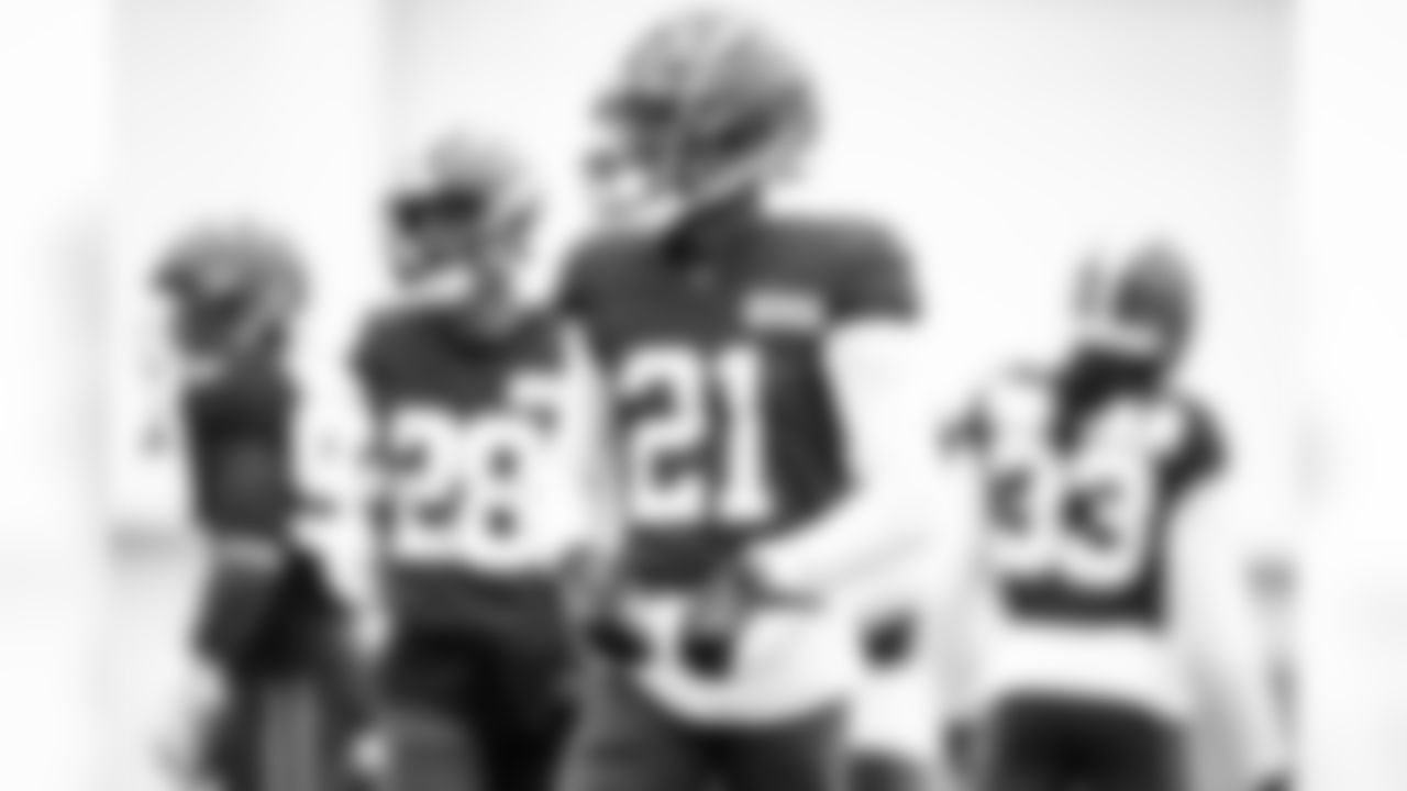 Cornerback Denzel Ward (21) during practice on October 21, 2020