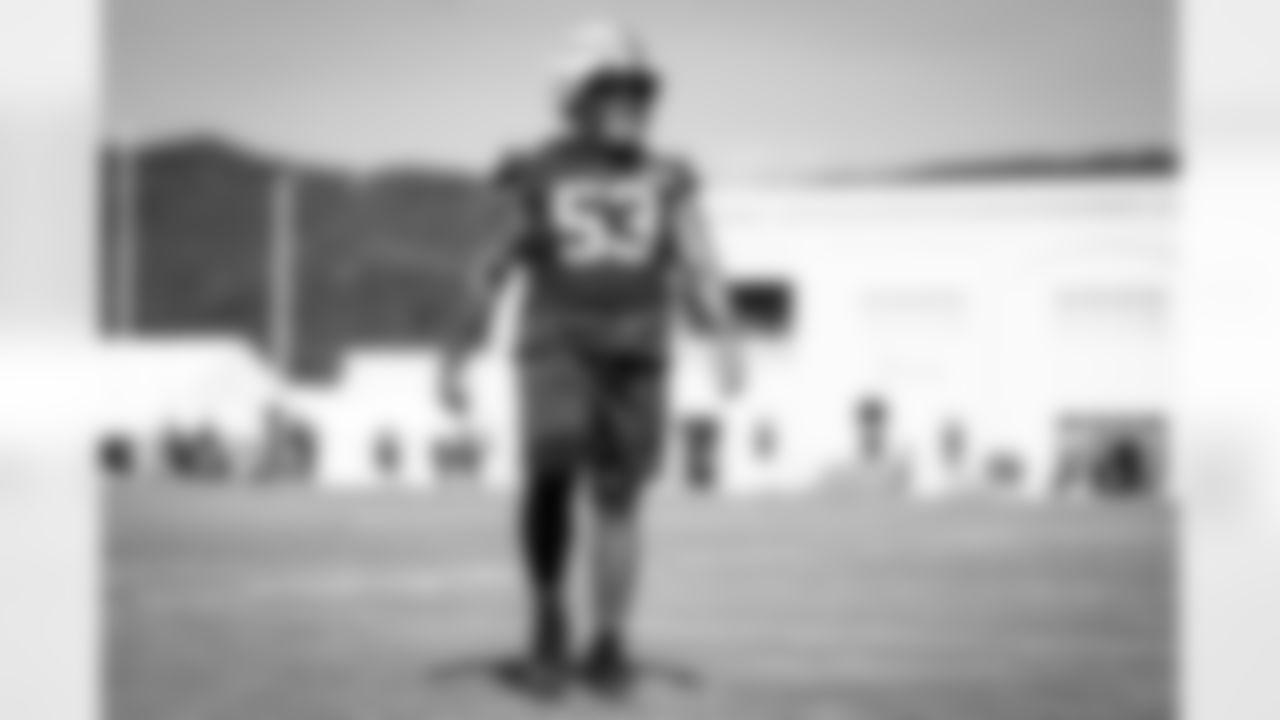 Center Nick Harris (53) during Phase II Fieldwork at The Greenbrier on July 23, 2023.