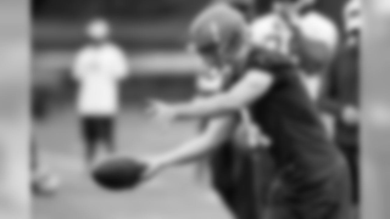 Punter Britton Colquitt (4) during the first day of minicamp on June 4, 2019.