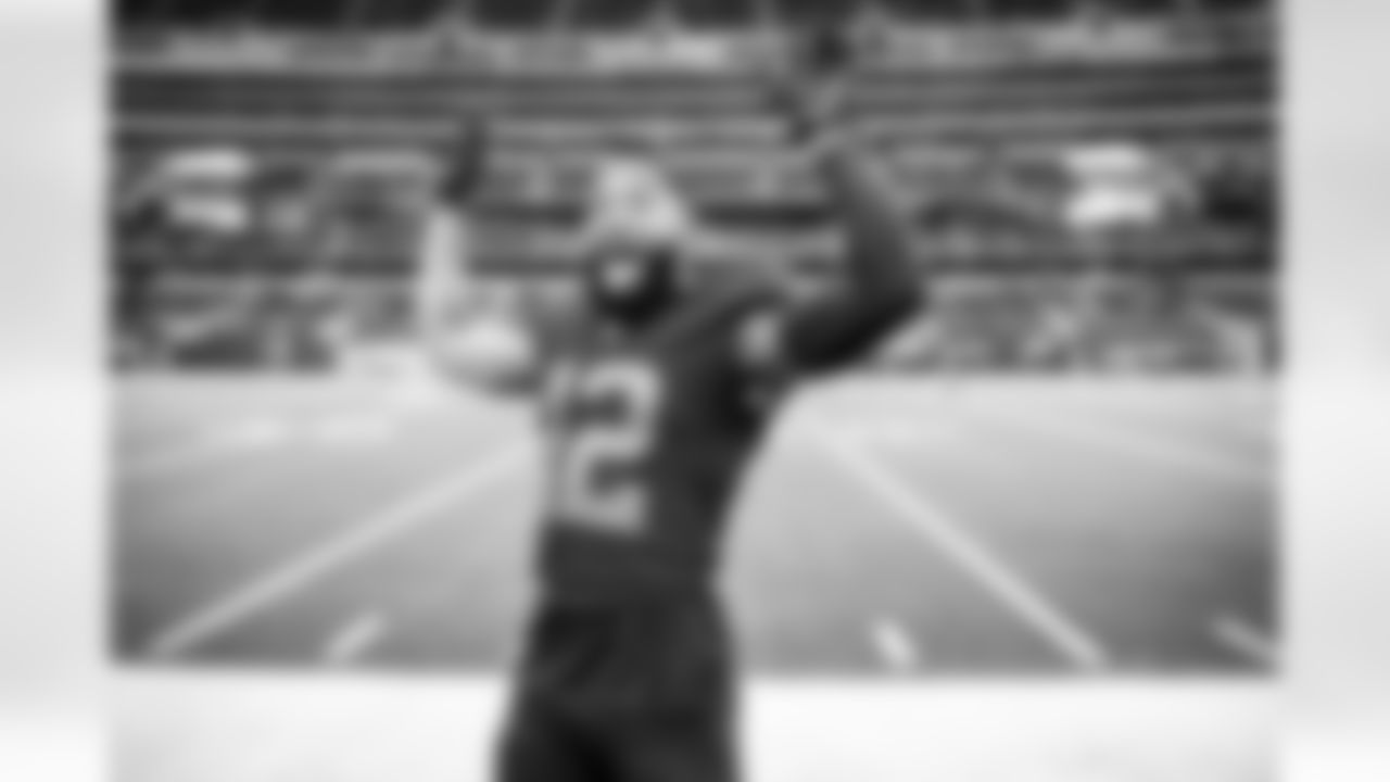 Wide receiver KhaDarel Hodge (12) after a NFL football game between the Cleveland Browns and Dallas Cowboys on October 4, 2020 at AT&T Stadium. The Browns won 49 - 38.