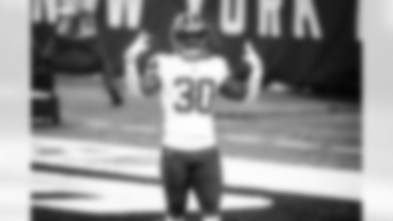 Running Back D'Ernest Johnson (30) before a NFL football game between the Cleveland Browns and New York Giants on December 20, 2020 on Sunday Night Football at MetLife Stadium. The Browns won 20-6.