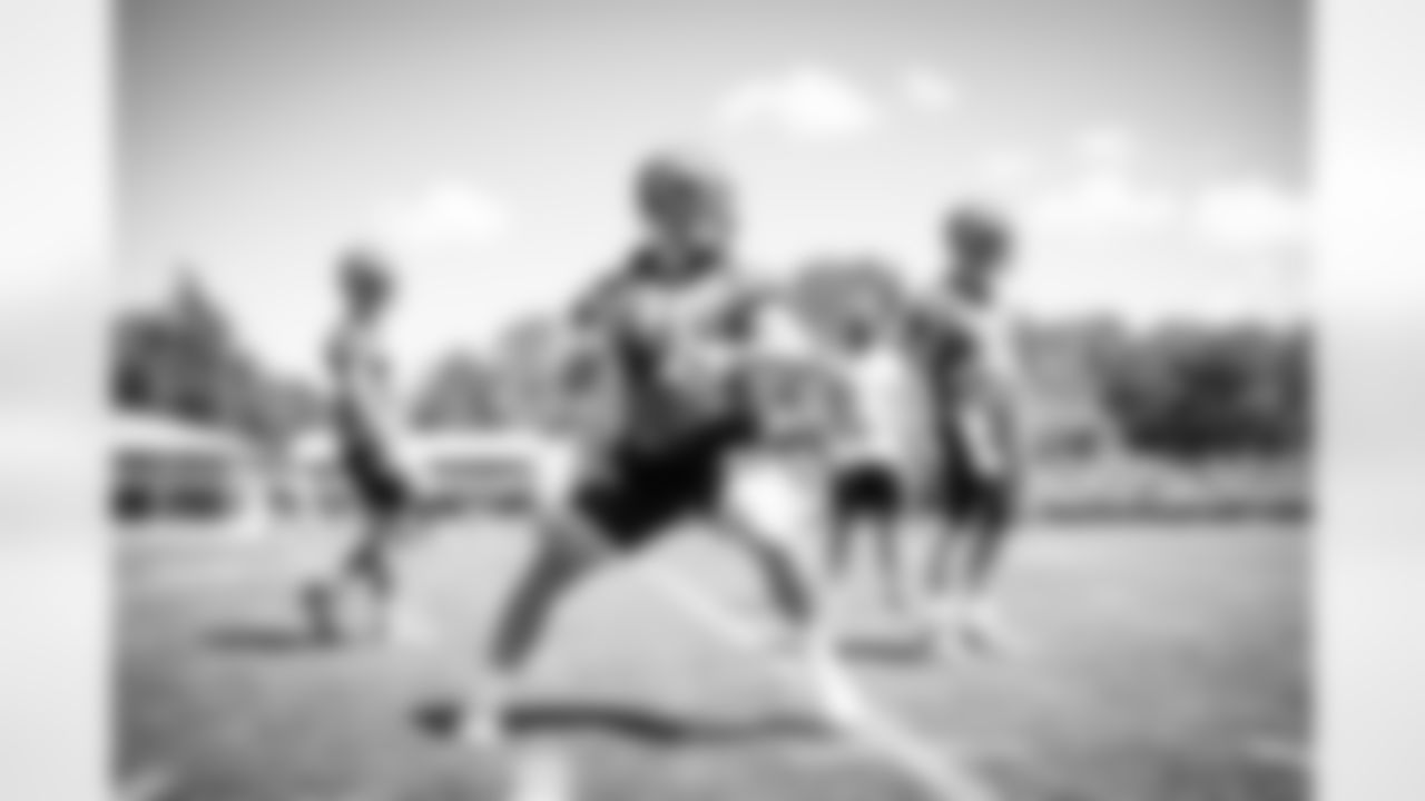 Quarterback Baker Mayfield (6) during the fifth day of training camp on August 2, 2021.