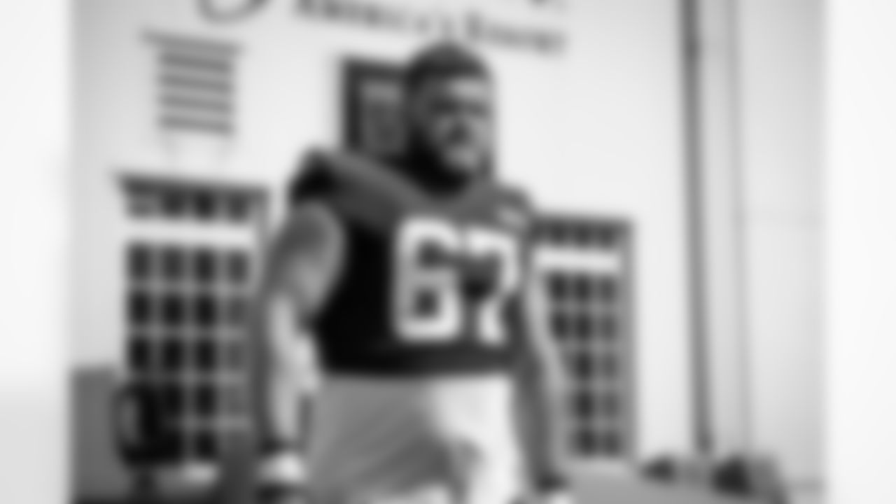 Offensive guard Wes Martin (67) during Day 3 of Training Camp at The Greenbrier on July 27, 2023.