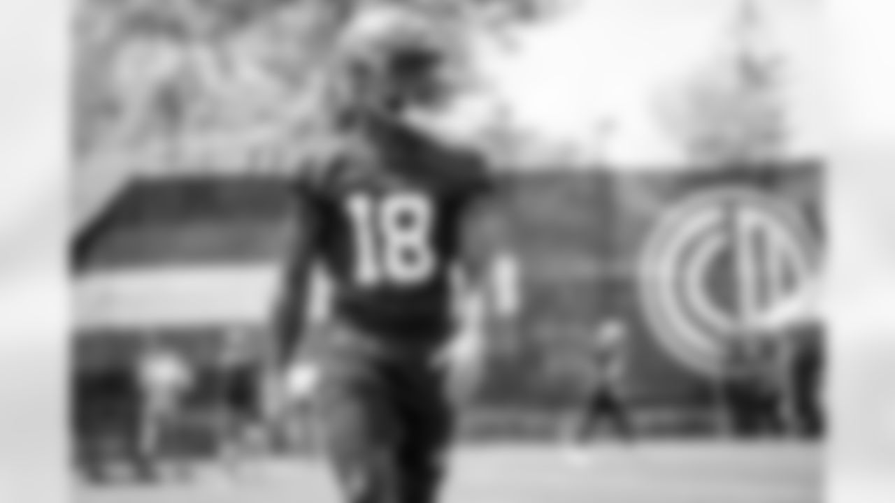 Wide Receiver David Bell (18) during the second day of Rookie Minicamp at CrossCountry Mortgage Campus on May 14, 2022.