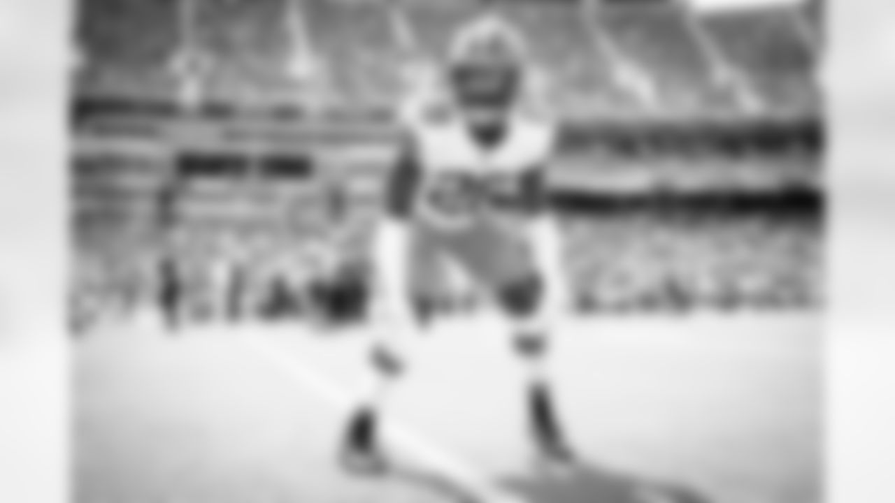 Linebacker Jeremiah Owusu-Koramoah (28) before a NFL football game between the Cleveland Browns and Kansas City Chiefs on September 12, 2021 at GEHA Field at Arrowhead Stadium. The Browns lost 29-33.