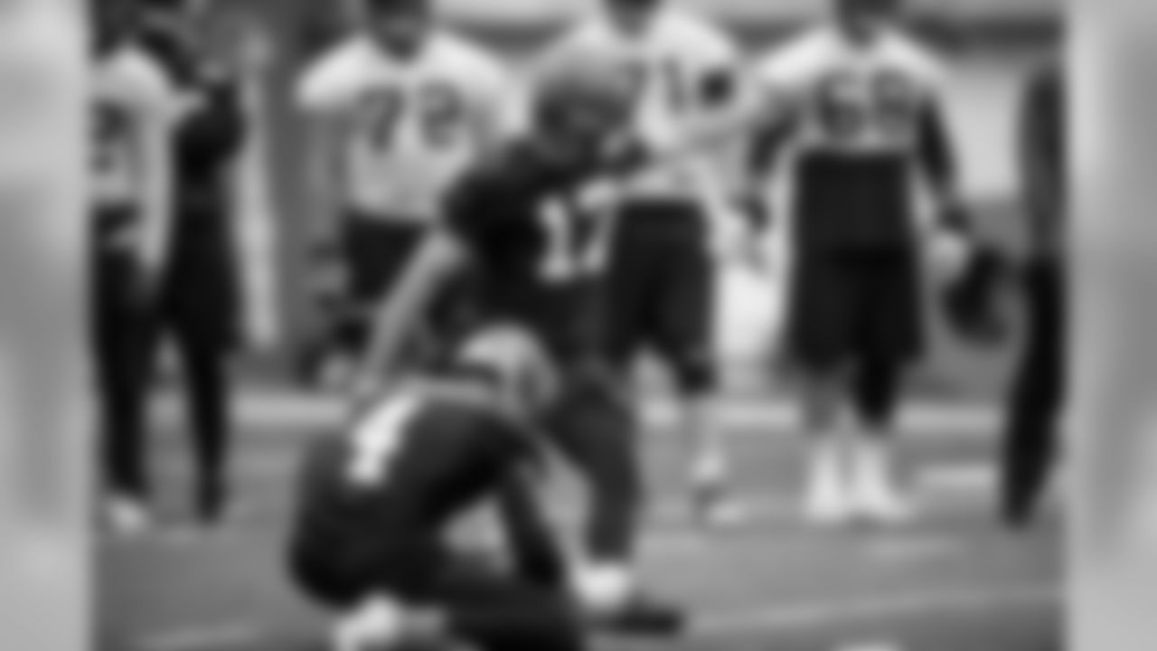 Kicker Greg Joseph (17) during the sixth practice of OTAs on May 23, 2019.