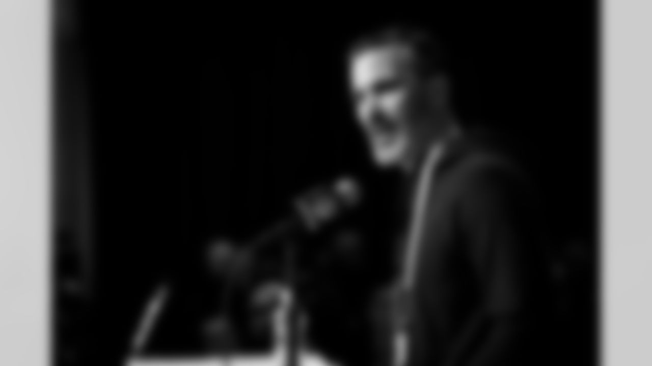 Head Coach Kevin Stefanski speaks to the media during his press conference at the 2023 NFL Combine in Indianapolis, Indiana on March 1, 2023.